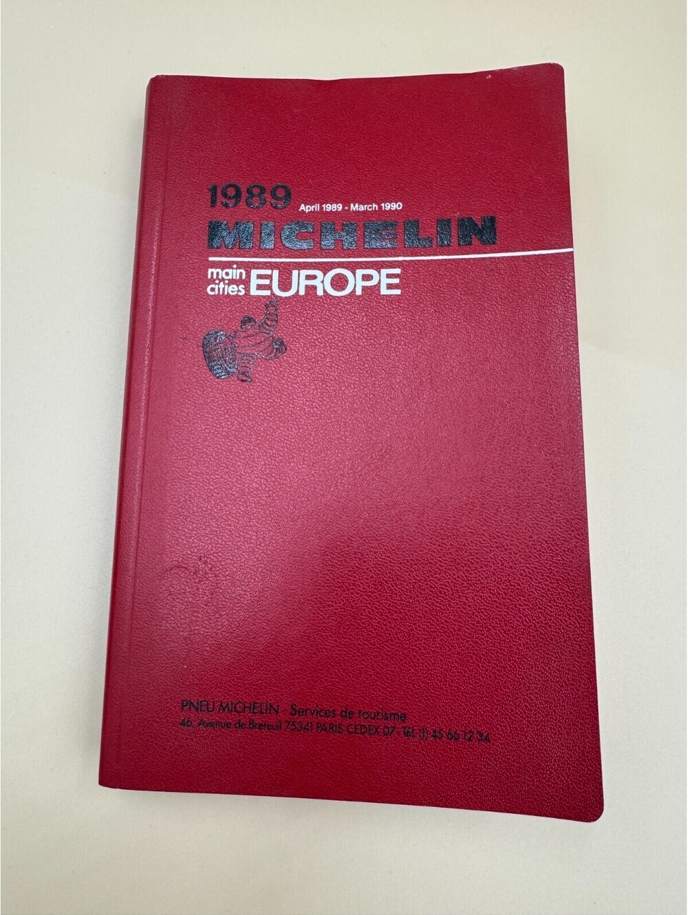 Michelin Main Cities of Europe Michelin Red Guide 1989 Rare - Great Condition VG